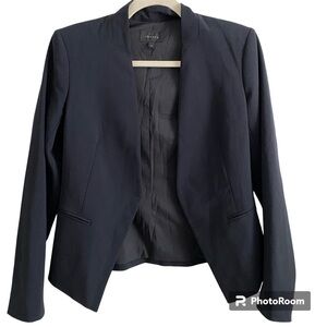 THEORY Navy Blue Fitted Fit & Flare Blazer Size 2